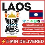 [eSIM] Laos eSIM Local Call Laos E sim card 10GB Unlimited Travel eSIM QR