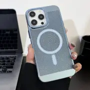 Magnetic Phone Cover for iPhone15 14 13ProMax Electroplating Heat Dissipation