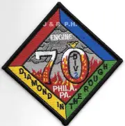 Philadelphia Engine-70 "Diamonds in Rough", Pennsylvania (4" x 4") fire patch