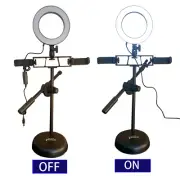 Microphone Stand LED Selfie Ring Beauty Lamp Tripod Phone Holders Live Stream