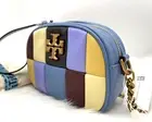 AUTH NWT $358 Tory Burch Kira Patchwork Quilted Leather Small Camera Bag In Mult