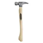 Stiletto Hammer Titanium Smooth Face Straight Claw Curved Hickory Handle 18 in L