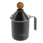 Manual Milk Frother, 400ml Stainless Steel Creamer Frother Milk Steamer Latte...