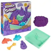 Sandbox Set, 1lb Purple Play Sand, Sandbox Storage, 4 Molds and Tools, Sensor...