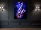 Abstract Saxophone Painting Wall Art Canvas Unframed Print Art