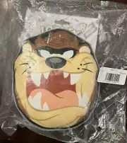 NEW! TAZ GROWLING DOG TOY LOONEY TUNES PLUSH FACE w/ SQUEAKER LICENSED
