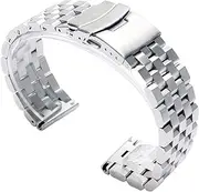 [FSARTVBF] Stainless Steel WatchBand Fit For Dw Fit For Huawei Fit For Samsung Fit For Armani Watch Strap Silver/Black Bracelet Replacement 18mm 22mm 20mm 24mm 26mm