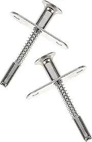 KONTONTY 2Pcs Spring Loaded Locking Pins Adjustable Height Spring Bolt Latch Bed Hardware Accessories Safe Smooth Finish for Safety Easy to Install