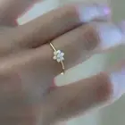 Opal Ring, opal Stacking ring, White opal and CZ ring, Gold opal ring