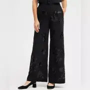 NWT! CHICO’S Floral Sequin Wide Leg PANTS 0