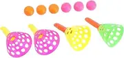 HOMOBABE 2Pairs Outdoor Ball Play Set Click and Toss Ball Game for Fun Catch Game for Backyard and Pool Parties Develop Coordination Skills and Active Play