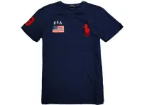 在飛比找Yahoo!奇摩拍賣優惠-美國過季零碼RL POLO國旗(深藍L)大馬短袖T恤特價89