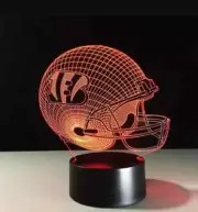 3D LED illusion Cincinnati Bengals Helmet USB 7Color Night Light Lamp Bedroom