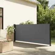 Retractable Side Awning Anthracite 140x500cm Outdoor Shade Blinds Privacy Screen