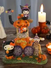 Blue Sky Hello Kitty Friends PUMPKIN CAFE LATTE Candle House NIB Auth Retailer