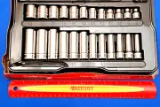 Snap-on NEW 24 PIECE 3/8" Drive 12-POINT Metric Shallow & Deep Socket Set