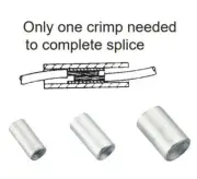 MVP 150 Mixed Uninsulated Parallel Butt Splice Wire Connectors 10-22 AWG Gauge