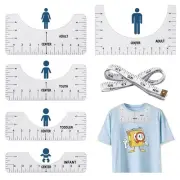 5PCS T-Shirt Alignment Rulers, Center Design Guide Tool for Vinyl Heat Press