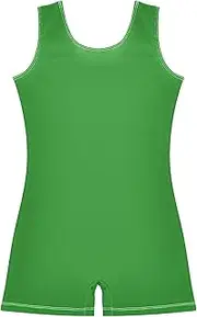 [GAIGEO] Forest Green Gymnastics Leotards for Girls Toddler Unitard Dance Outfit with Shorts Clothes 2-3t