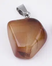Carnelian - Small Free Form Tumbled Stone Necklace