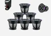 6 PC Keurig K-Supreme Plus Refillable Capsules Filter Pods Reusable Smart 5 hole