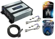 Kicker 43DXA2504 Car Audio 4 Channel Amp DXA250.4 CK8 Amplifier Kit Accessories