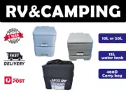 Portable Toilet 10L/20L Flushable Camping Toilet for Caravan RV Boating Hiking
