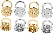 [KOCKSHION] 8pcs Heavy Earring Backs Steel Earring Hooks for Studs Flat Support Backers