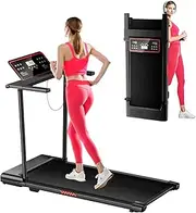 Portable Treadmills for Home, Electric Walking Pad Treadmill with 12 Preset Programs, 3.0HP Treadmill with Handle for Small Home, Waking Pad,Compact Running Treadmills with 320LBS Capacity