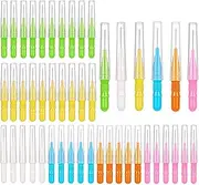 120 Pcs Interdental Brush, BetterJonny Soft Dental Floss Brushes Toothpick Tooth Flossing Head Oral Dental Hygiene Brush Braces Dental Brush Tooth Cleaning Tools 6 Colors