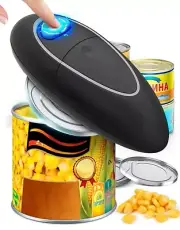 One Touch Electric Can Opener Fits All Size Can With Smooth Edge, Hands Free Bat