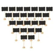24Pcs Mini Chalkboard Signs with Easel Stand, Black (Style B, 6.8"x3.3")