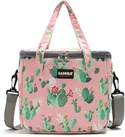 Soft Cooler Bag Reusable Grocery Bags Soft Sided Collapsible Travel Cooler for Outdoor Travel Hiking Beach Picnic BBQ Party (Cactus)