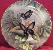 DAVID R BOWKETT Plate- D.R.B Devon #16/250 Exotic BUTTERFLIES HANDPAINTED