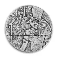 在飛比找Yahoo!奇摩拍賣優惠-乍得 2016 埃及遺跡荷魯斯銀幣 2 盎司 62.2 克純