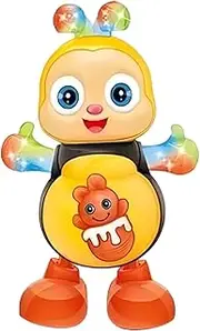 Dancing Haappy Bee Toy Figure - Electric Dancing Bee | Dancing Bee Grooving Movements, Flashing Lights, and Musical Magic for Ages 3+, | Multi-Coloured Delight for Toddler Boys and Girls