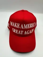 Official Make America Great Again Trump Cali Fame 45-47 Red Snapback Hat Cap