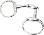 NDNCZDHC O Ring Horse Bits, Stainless Steel Horse Tack Anti Biting Loose Ring Equestrian Snaffle Bits for 125mm Horse Mouth