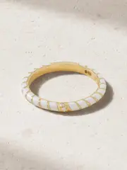 [Yvonne Léon] Yvonne Léon - 9-karat Gold, Diamond And Enamel Ring - 5 1/2 5 1/2 Gold
