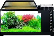 Aquarium Kit - Aquarium Fish Tank with Filter and Light - Smart Small Fish Tank with Quiet Pump, Temperature Monitoring for Betta Guppy Shrimp Jellyfish