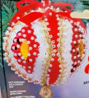 THL Crafts PEARL EMPRESS Blue/White Sequin Bead Pinning Christmas Ornament Kit