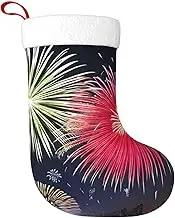 Splendid fireworks print 18" Christmas Stockings Family Xmas Stockings for Holiday Decor Christmas Ornaments
