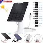 Solar Panel for Eufy Ring Blink Security Camera Battery Micro USB Type C/PD Cam
