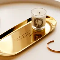 在飛比找樂天市場購物網優惠-米諾 ins北歐設計黃銅金色托盤英文刻字收納盤首飾盤鑰匙盤置