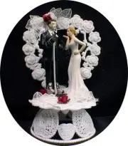 your my "HOCKEY HONEY" PLAYER Bride Wedding Cake Topper grooms TOP sweet kiss