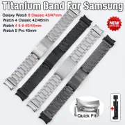 Ultralight Titanium Strap Steel Band For Samsung Galaxy Watch 6 Classic 43/47mm