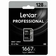 Lexar SD Card SDXC 1667X UHS-II Professional Camera DSLR TF 64GB 128GB 256GB Memory Card V30 U3 4K 150MB/s