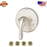 Premium Satin Nickel Shower Valve Trim for Thermostatic Control - Elegant Finish