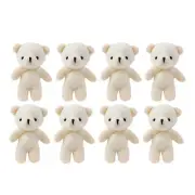 8pcs Mini Plush Bear Toy Stuffed Tiny Bear Soft Animal Toy Purse Bag Hanging