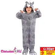 Kids Unisex Rhino Animal Halloween Costume Book Week